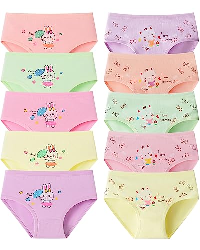 Domee Girls 10-Pack Bunny/Kitten Cotton Knickers 6-8 Years