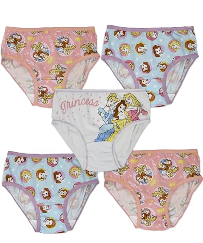 Disney Princess 5-Pack 100% Cotton Briefs - Belle, Cinderella & Aurora