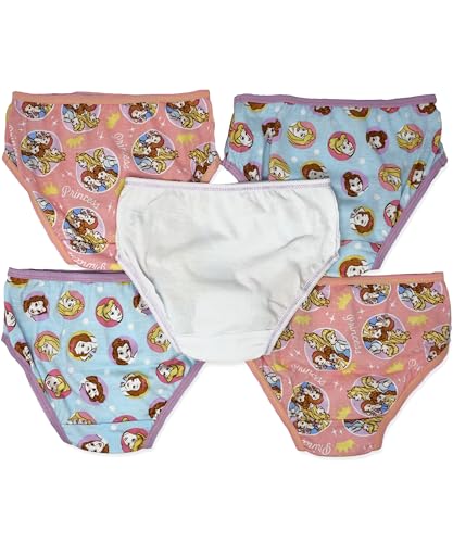 Disney Princess 5-Pack 100% Cotton Briefs - Belle, Cinderella & Aurora