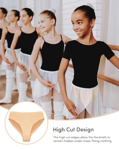 Girls Ballet Dance Briefs, Pack of 3, Size 6-7