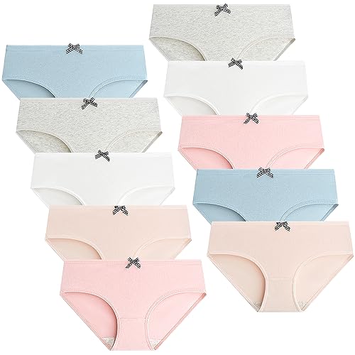 Domee Girls Cotton Knickers - Pack of 10 (9-10 Years)