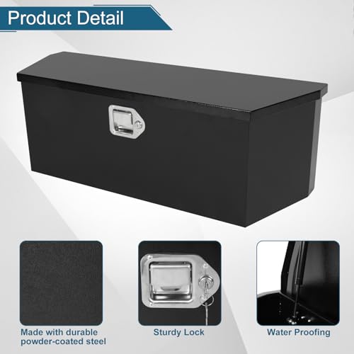 Black Heavy Duty Steel Truck Tool Box Organizer