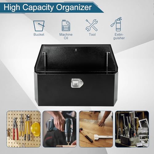 Black Heavy Duty Steel Truck Tool Box Organizer