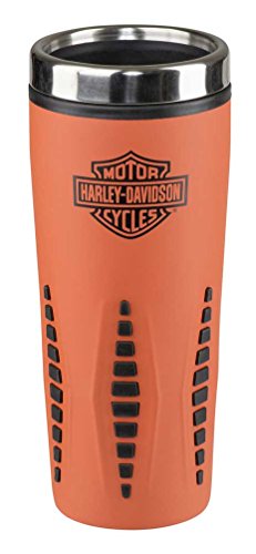 Harley-Davidson Orange Insulated Bar & Shield Travel Mug