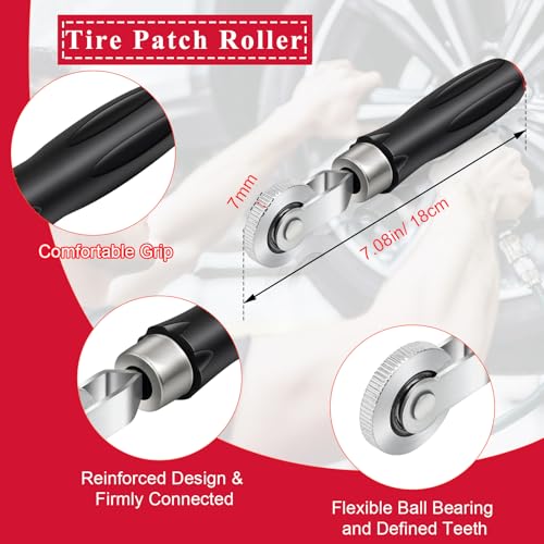 Anglekai 2Pcs Tire Repair Patch and Tools Kit