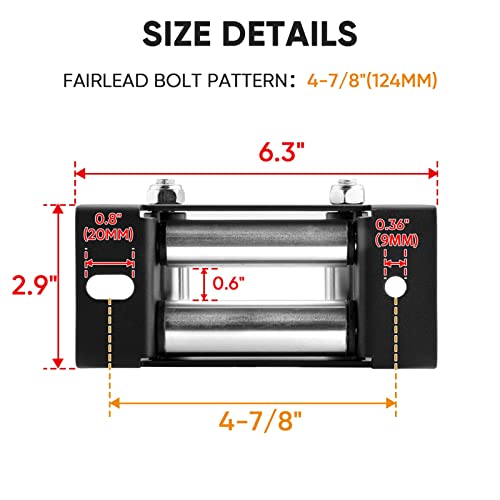 4-Way Winch Roller Fairlead for ATV/UTV Winch