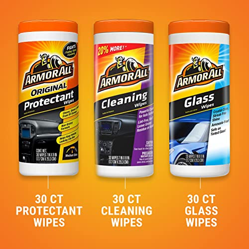 Armor All Car Cleaning Wipes - 30 Count (Pack of 3)