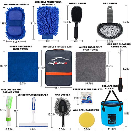 22Pcs Car Detailing Set with Blue Bag