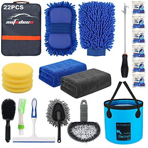 22Pcs Car Detailing Set with Blue Bag