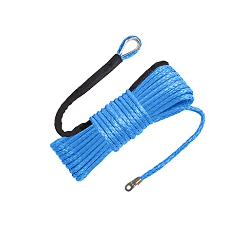 RIOOP Synthetic Winch Rope 1/4" x 50' Blue