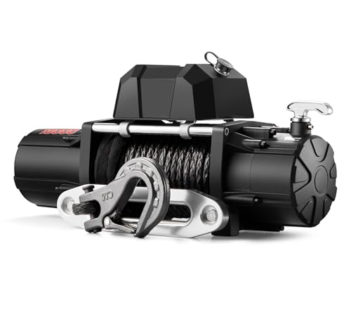 AOTOWO 13000 lb Electric Winch with Synthetic Rope