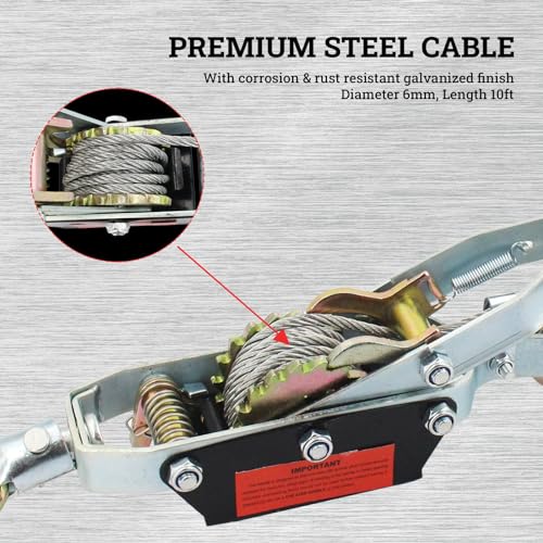 5 Ton Dual Gear Power Puller with 3 Hooks