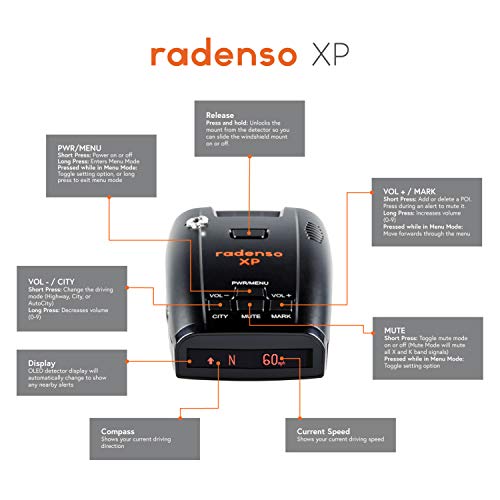 Radenso XP GPS-Locked Radar & Laser Detector
