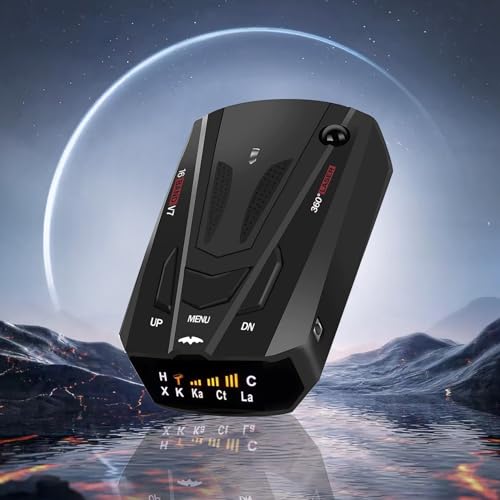 360° Radar Detector for Cars: Voice Speed Prompt, LED Display