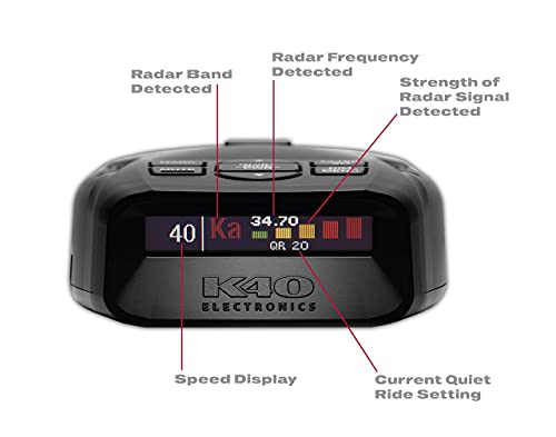 K40 Platinum100 Radar Detector: GPS, Voice Alerts