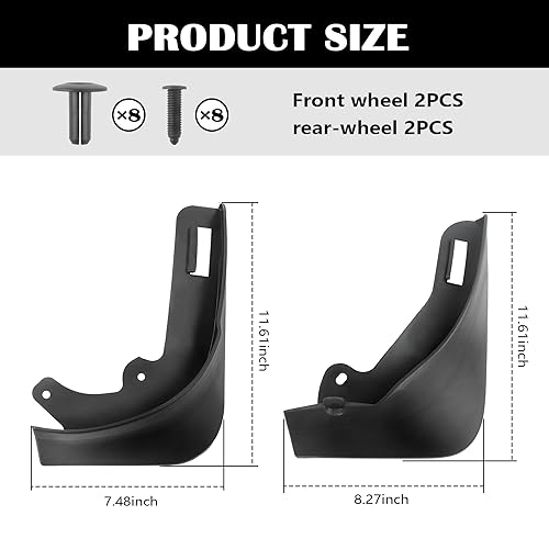 Tesla Model Y Mud Flaps Set of 4