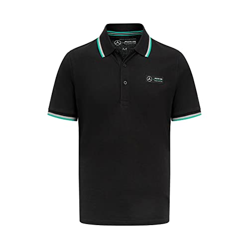 Mercedes AMG F1 Men's Black Classic Polo Shirt