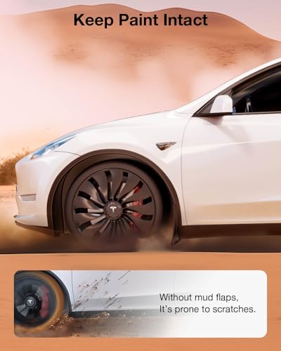 2024 Upgrade Tesla Model Y Mud Flaps - Military Grade All Weather Splash Guards