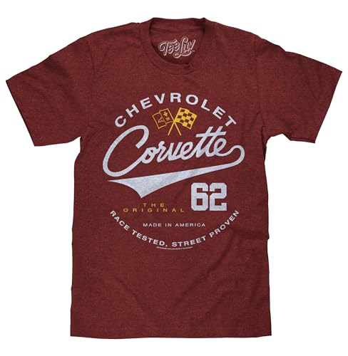 Men's Chevrolet Corvette Shirt - Chevy Crossed Flags Logo