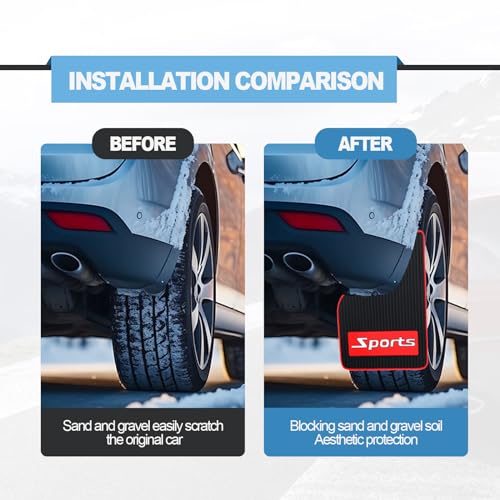 4PCS Soft Rubber Mud Flaps for Universal Cars SUV