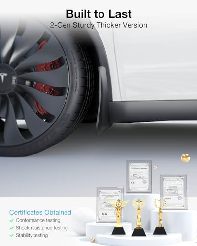 2024 Upgrade Tesla Model Y Mud Flaps - Military Grade All Weather Splash Guards