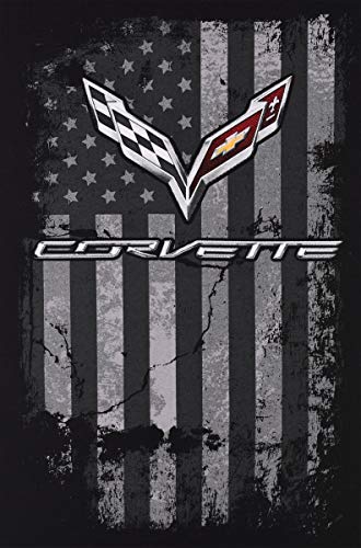 Men's Chevy Corvette C7 American Flag Crew Neck Shirt