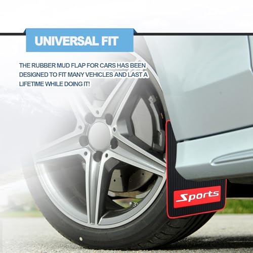 4PCS Soft Rubber Mud Flaps for Universal Cars SUV