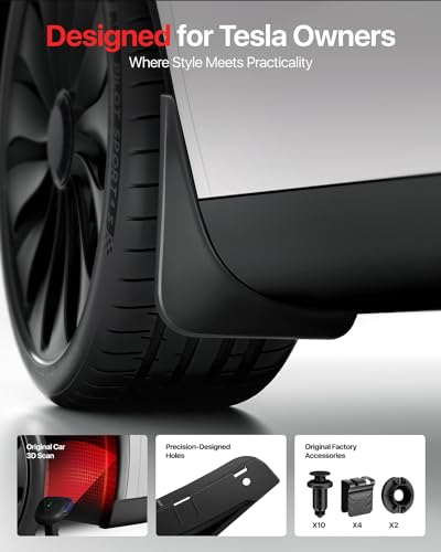 Tesla Model Y Mud Flaps: Military-Grade All-Weather Guards