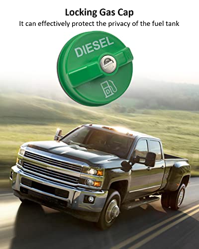 Locking Diesel Fuel Cap for Chevrolet, Dodge, Ford