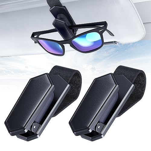 Veharvim Upgraded Car Visor Sunglasses Holder 2-Pack