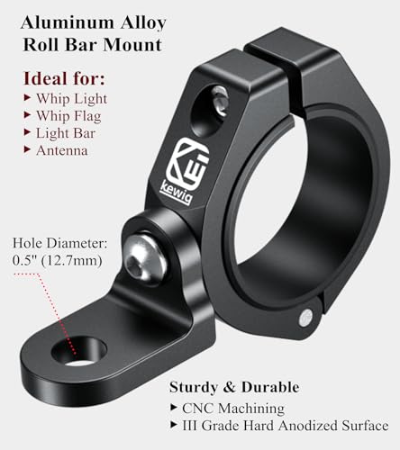Aluminum UTV Whip Flag Mount for Off-Road LED