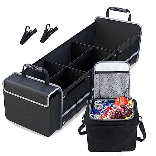 Ealingmoon Collapsible Trunk Organizer with Insulated Cooler Bag
