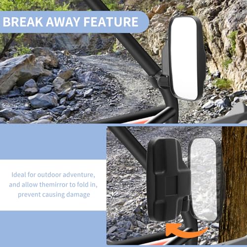 UTV Side Mirrors for 1.6-2 IN Roll Cage