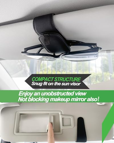 Teoenix 2 Pack Car Sunglass Holder Visor Clip