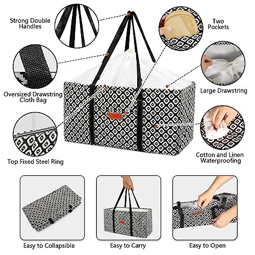 RoyBoder 2-Pack Waterproof Car Trunk Organizers with Long Strap