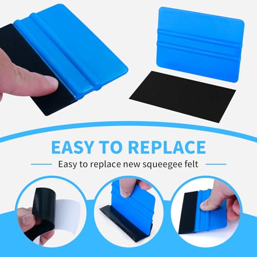 Arayker 20-Pack Felt Edge Squeegee Set