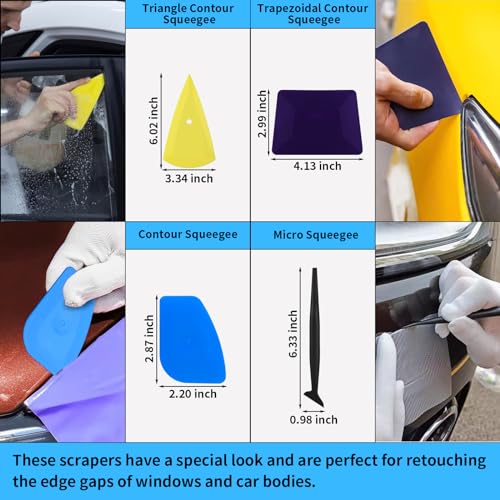 Arayker 12 Pcs Vehicle Window Film Tint Kit