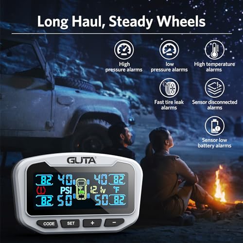 RV TPMS with 4 Sensors, 6 Alert Modes