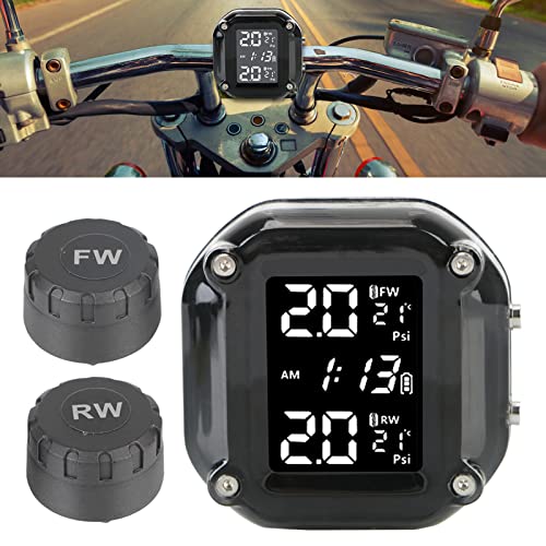 Motorcycle TPMS System with External Sensors and LCD Display