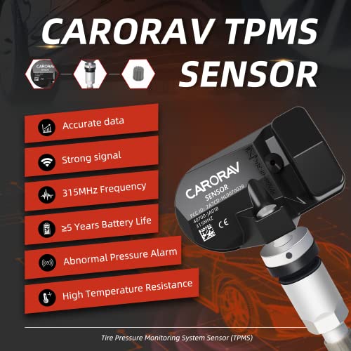 Nissan 350z Altima Versa TPMS Sensor 4-Pack, 315MHz