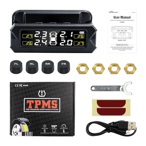 Solar Wireless TPMS Sensor Kit for RV, Trailer