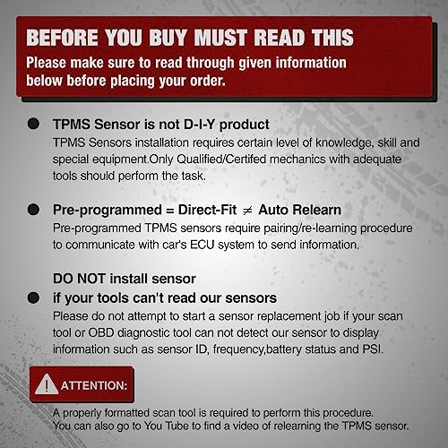 TPMS Sensor 315Mhz Toyota Tire Pressure Monitoring System