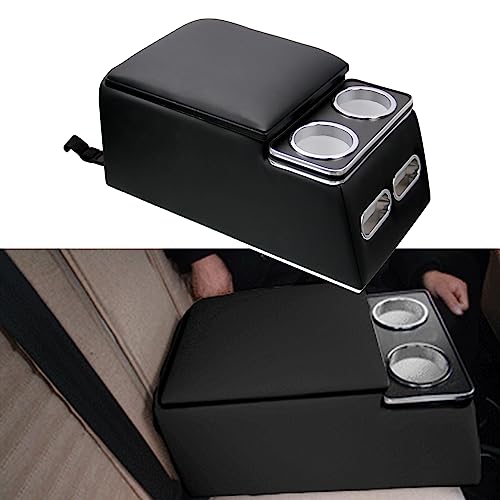 Black Universal Truck Seat Organizer with Cup Holders