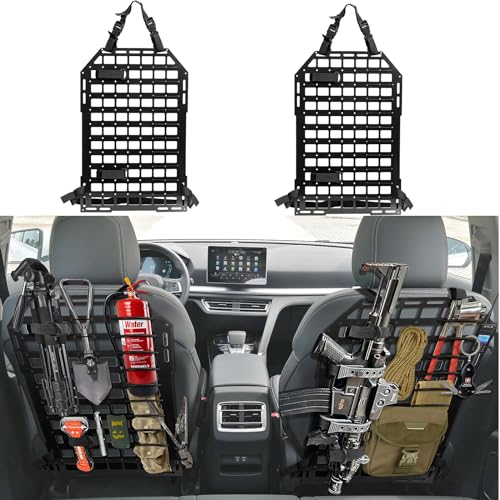 2 Pack Rigid Molle Car Seat Back Panels