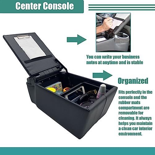 Truck Seat/Bench Center Console Organizer with Cup Holders