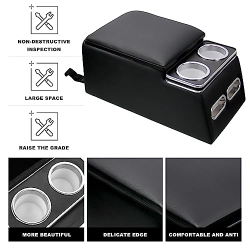 Black Universal Truck Seat Organizer with Cup Holders