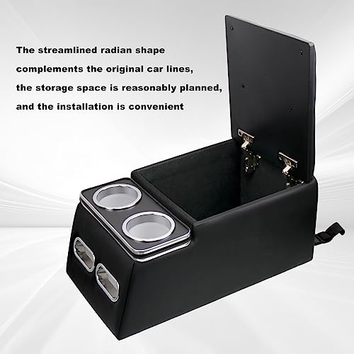 Black Universal Truck Seat Organizer with Cup Holders