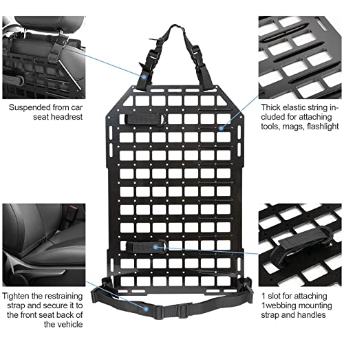 2 Pack Rigid Molle Car Seat Back Panels