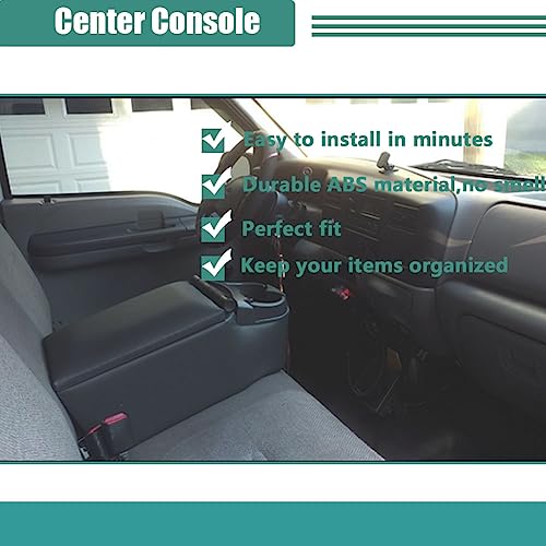 Truck Seat/Bench Center Console Organizer with Cup Holders