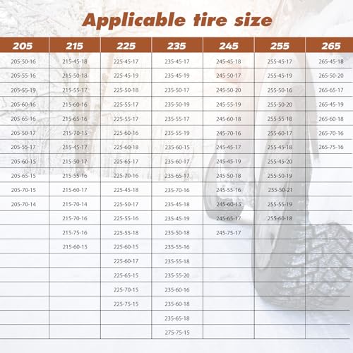 QIYISS Universal Adjustable Snow Chains for SUV Trucks